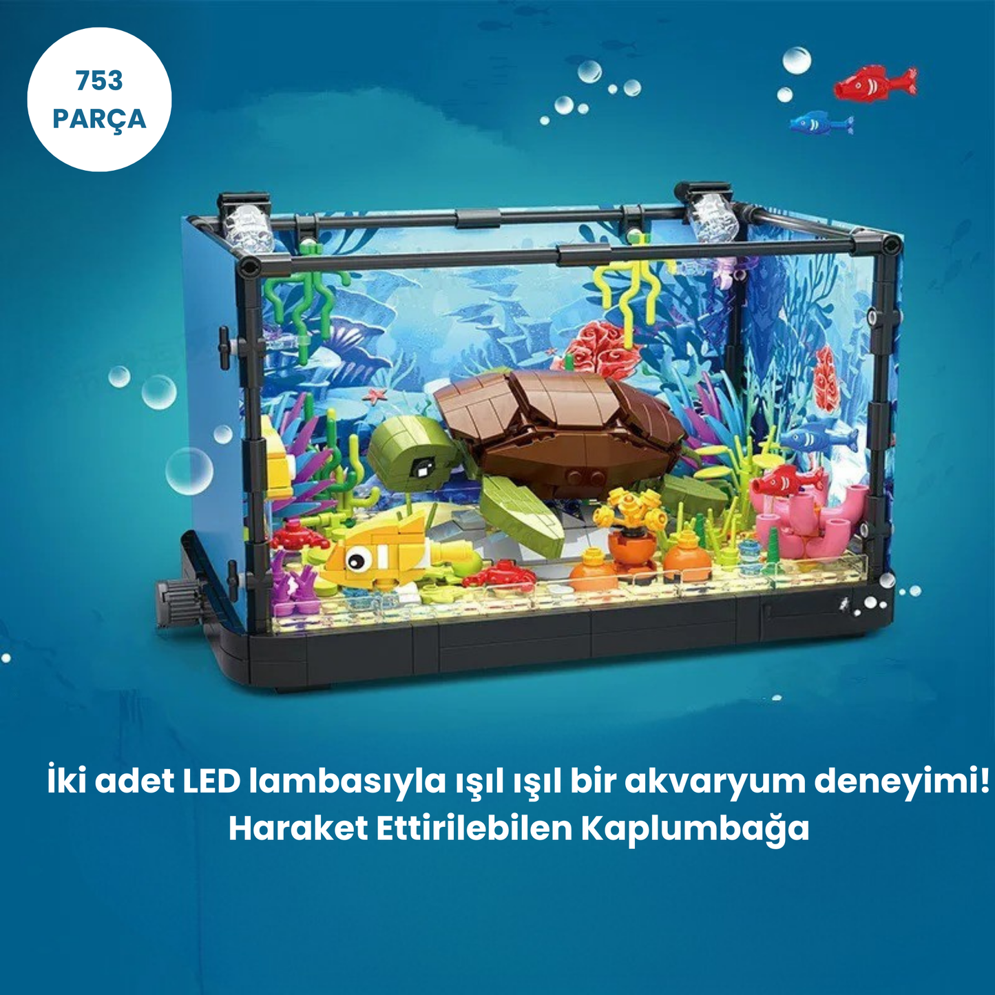 LED Işıklı Akvaryum Yapı Bloğu Seti